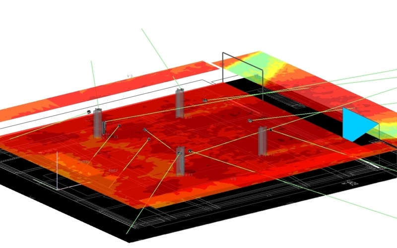 Beschallungsplan geplant von Protones Systems